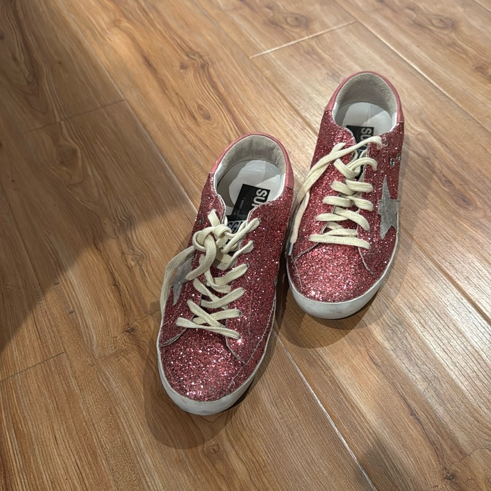 Sparkle hot pink golden goose